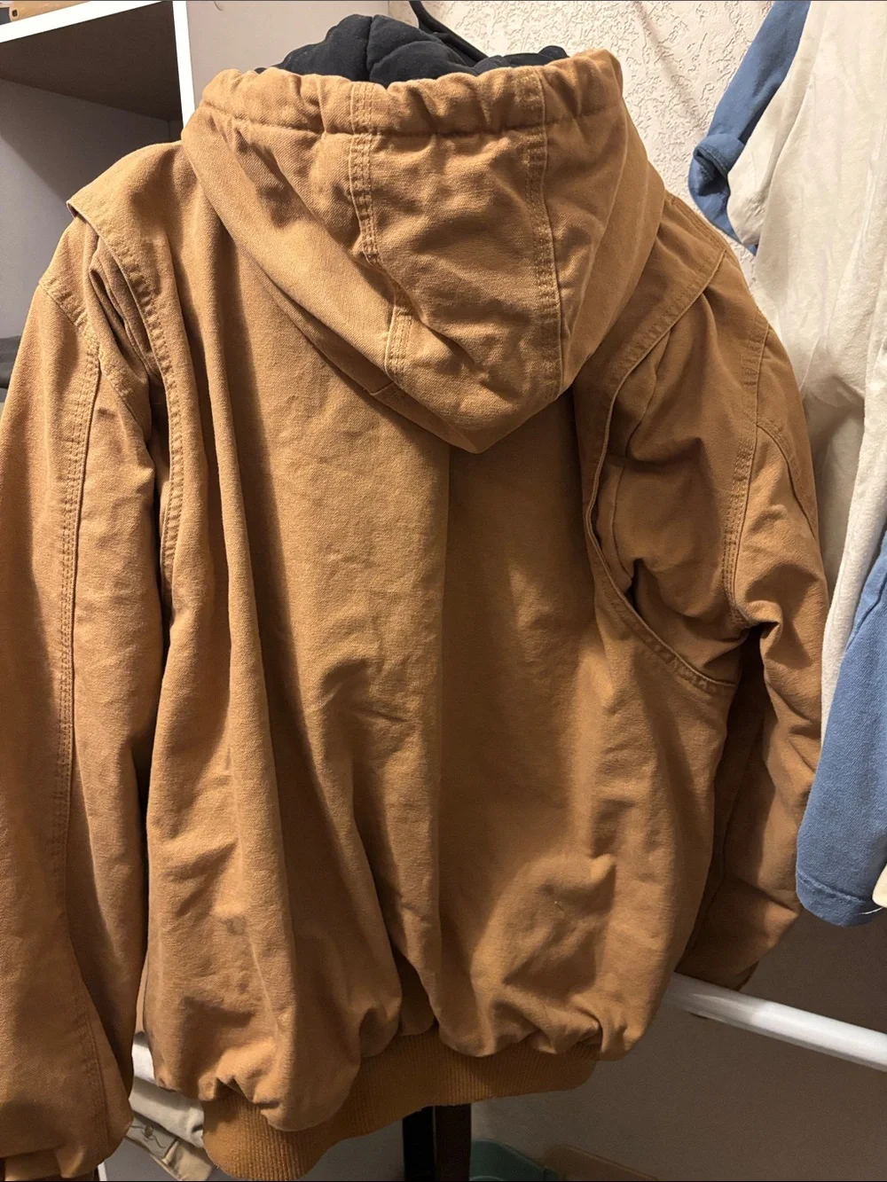 Brazos Heavy-Duty Hooded Work Jacket - Caramel Brown